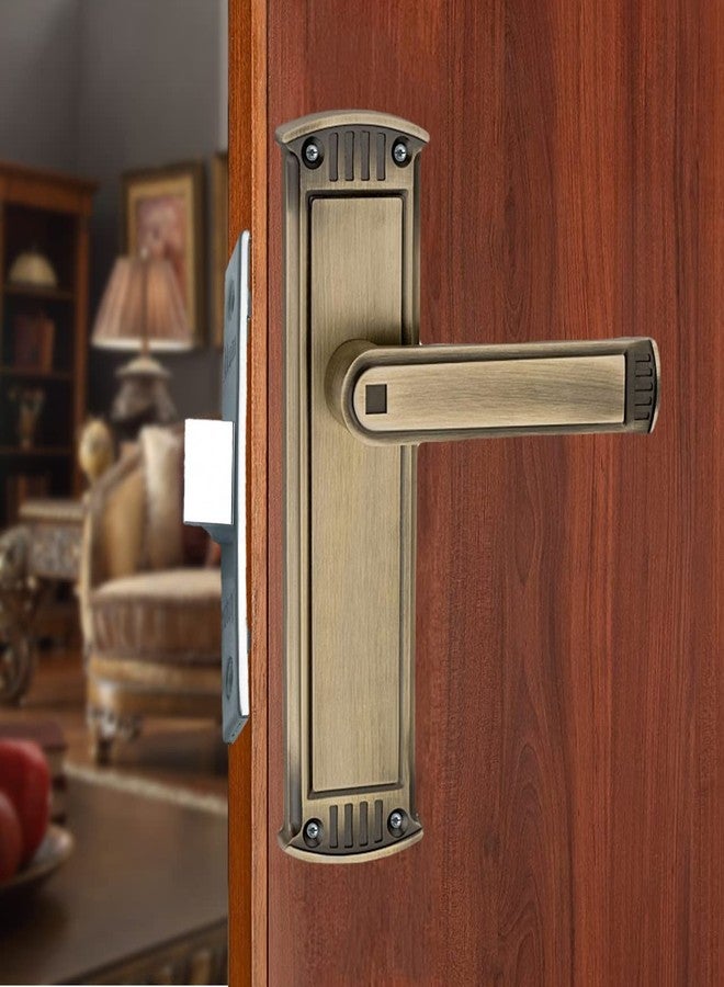 Atom Keyless Door Lock for Bathoom, Kitchen, Toilet, Brass Antique Finish | Heavy Duty Door Handle Without Key for House Hotel Office(O40CLOSED) - Image 1